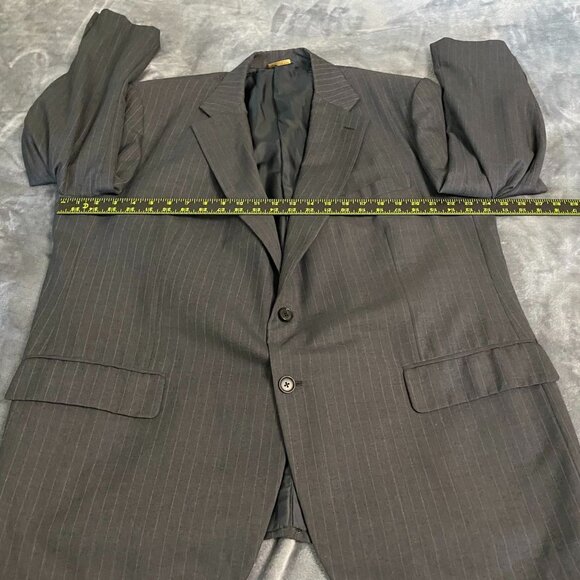 Brooks Brothers Mens Suit Jacket 48R Golden Fleece Hand-Tailored Pinstripe Gray - Picture 6 of 16